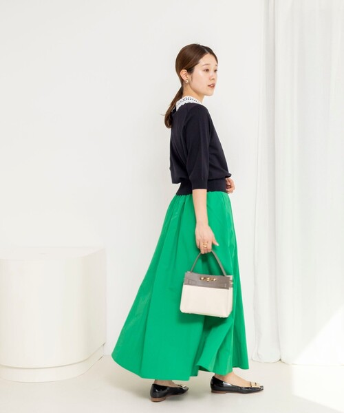 NOLLEY’S(ノーリーズ)の「《手洗い可能》襟レース取り外し6分袖プルオーバー(ニット/セーター・レディース・ネイビー/ライトグレー/ベビーピンク/ブラック・38)」の6枚目の写真