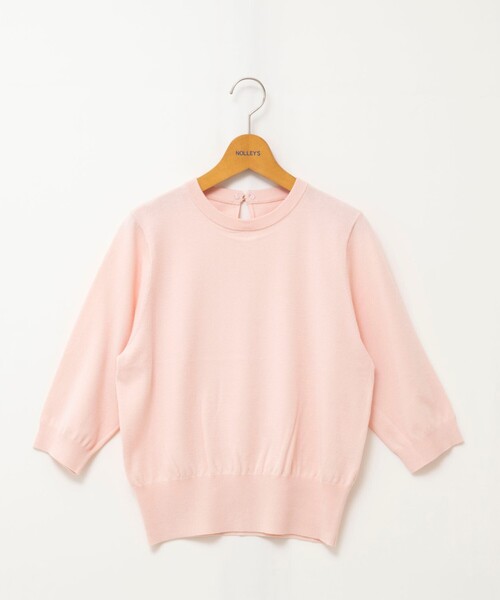 NOLLEY’S(ノーリーズ)の「【WEB&一部店舗限定カラー】《手洗い可能》襟レース取り外し6分袖プルオーバー(ニット/セーター・レディース・ネイビー/ライトグレー/ベビーピンク/ブラック・38)」の19枚目の写真