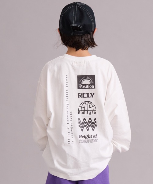 PAIRMANON STREET（ペアマノンストリート）の「【綿100%】ロゴ グラフィック プリント 長袖 Tシャツ【PAIRMANON STREET】（Tシャツ/カットソー・キッズ・ブラック/パープル/オフホワイト/ブラック系その他/ブルー/ホワイト系その他/レッド/グリーン・100/110/120/130/140/150/160/90）」の2枚目の写真