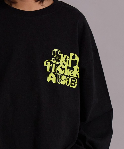 PAIRMANON STREET（ペアマノンストリート）の「【綿100%】ロゴ グラフィック プリント 長袖 Tシャツ【PAIRMANON STREET】（Tシャツ/カットソー・キッズ・ブラック/パープル/オフホワイト/ブラック系その他/ブルー/ホワイト系その他/レッド/グリーン・100/110/120/130/140/150/160/90）」の9枚目の写真