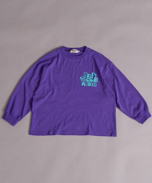 PAIRMANON STREET（ペアマノンストリート）の「【綿100%】ロゴ グラフィック プリント 長袖 Tシャツ【PAIRMANON STREET】（Tシャツ/カットソー・キッズ・ブラック/パープル/オフホワイト/ブラック系その他/ブルー/ホワイト系その他/レッド/グリーン・100/110/120/130/140/150/160/90）」の18枚目の写真