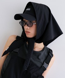 ANME（アンメ）の「接触冷感/UVカット(UPF50＋)/撥水加工ナイロンロゴキャップ【スカーフ付き/2点セット】（キャップ）」