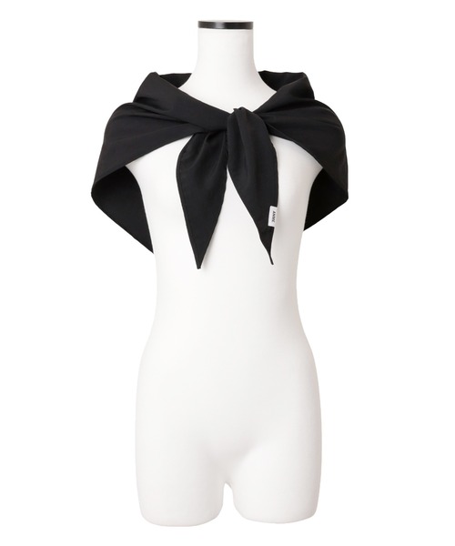 ANME（アンメ）の「接触冷感/UVカット(UPF50＋)/撥水加工ナイロンロゴキャップ【スカーフ付き/2点セット】（キャップ・レディース・ネイビー/ブラック/ブラウン・FREE）」の17枚目の写真