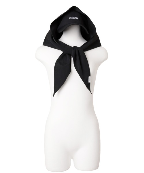 ANME（アンメ）の「接触冷感/UVカット(UPF50＋)/撥水加工ナイロンロゴキャップ【スカーフ付き/2点セット】（キャップ・レディース・ネイビー/ブラック/ブラウン・FREE）」の18枚目の写真