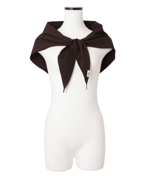 ANME（アンメ）の「接触冷感/UVカット(UPF50＋)/撥水加工ナイロンロゴキャップ【スカーフ付き/2点セット】（キャップ・レディース・ネイビー/ブラック/ブラウン・FREE）」の20枚目の写真