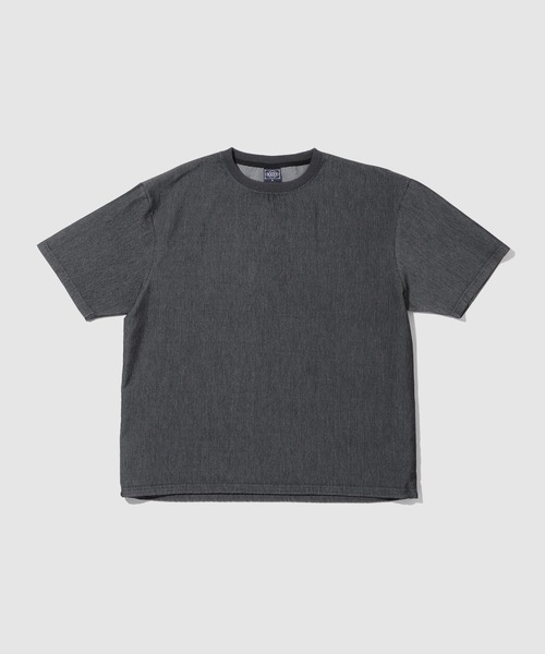 NAVY(ネイビー)の「【NAVY / ネイビー】UV 冷感 ブリーズデニム オーバーサイズTシャツ(Tシャツ/カットソー・メンズ・ホワイト/グレー/ブルー/サックスブルー・S/M/L/XL)」の12枚目の写真