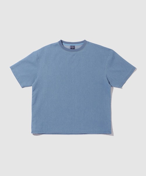 NAVY(ネイビー)の「【NAVY / ネイビー】UV 冷感 ブリーズデニム オーバーサイズTシャツ(Tシャツ/カットソー・メンズ・ホワイト/グレー/ブルー/サックスブルー・S/M/L/XL)」の14枚目の写真
