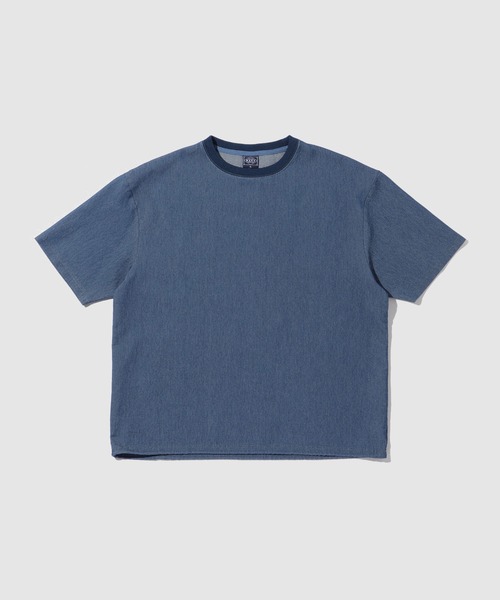 NAVY(ネイビー)の「【NAVY / ネイビー】UV 冷感 ブリーズデニム オーバーサイズTシャツ(Tシャツ/カットソー・メンズ・ホワイト/グレー/ブルー/サックスブルー・S/M/L/XL)」の15枚目の写真