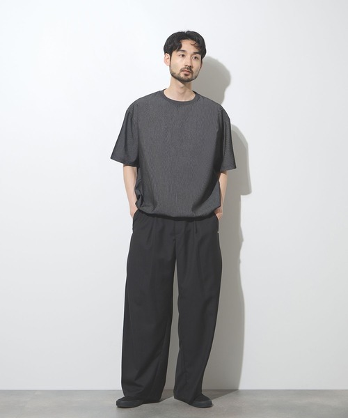 NAVY(ネイビー)の「【NAVY / ネイビー】UV 冷感 ブリーズデニム オーバーサイズTシャツ(Tシャツ/カットソー・メンズ・ホワイト/グレー/ブルー/サックスブルー・S/M/L/XL)」の18枚目の写真