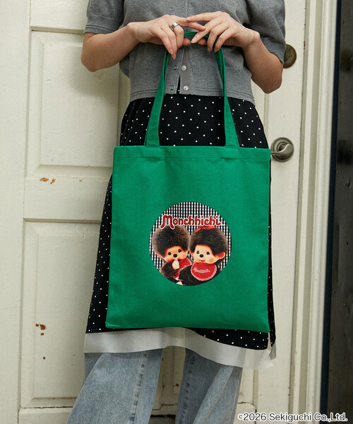 PUBLUX(パブリュクス)の「PUBLUX/パブリュクス モンチッチ トートバッグ 限定展開(トートバッグ・レディース・レオパード/グリーン/ネイビー/その他16・ONE SIZE)」の2枚目の写真