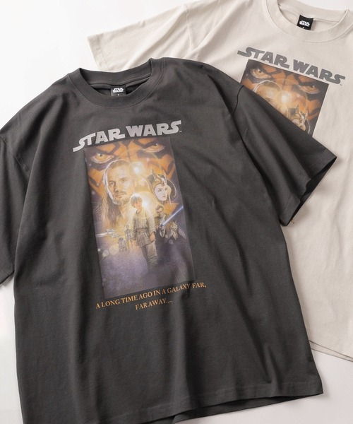 STAR WARS（スターウォーズ）の「【71】【STAR WARS/スターウォーズ】ユーズドライク クルーネックTシャツ/バックプリント/ユニセックス/レディース/メンズ（Tシャツ/カットソー・メンズ・アイボリー系3/アイボリー系2/アイボリー系1/グレー系1/グレー系3/グレー系2/アイボリー系/グレー系・M/XL/L）」の3枚目の写真