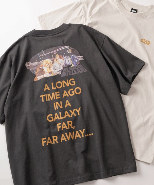 STAR WARS（スターウォーズ）の「【71】【STAR WARS/スターウォーズ】ユーズドライク クルーネックTシャツ/バックプリント/ユニセックス/レディース/メンズ（Tシャツ/カットソー・メンズ・アイボリー系3/アイボリー系2/アイボリー系1/グレー系1/グレー系3/グレー系2/アイボリー系/グレー系・M/XL/L）」の5枚目の写真