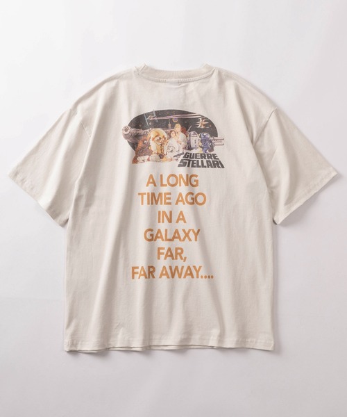 STAR WARS（スターウォーズ）の「【71】【STAR WARS/スターウォーズ】ユーズドライク クルーネックTシャツ/バックプリント/ユニセックス/レディース/メンズ（Tシャツ/カットソー・メンズ・アイボリー系3/アイボリー系2/アイボリー系1/グレー系1/グレー系3/グレー系2/アイボリー系/グレー系・M/XL/L）」の10枚目の写真