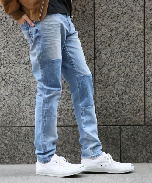 RAGEBLUE（レイジブルー）の「＜コーンミルズ社製デニム使用＞パッチワークデニム/711930（デニムパンツ・メンズ・ホワイト/ブルー・L/M）」の15枚目の写真