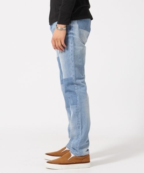 RAGEBLUE（レイジブルー）の「＜コーンミルズ社製デニム使用＞パッチワークデニム/711930（デニムパンツ・メンズ・ホワイト/ブルー・L/M）」の16枚目の写真