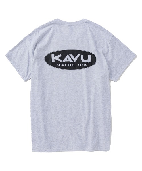 KAVU（カブー）の「KAVU/カブー Oval Logo Pocket Tee/オーバルロゴ ポケット Tシャツ（Tシャツ/カットソー・メンズ・アッシュグレー/ネイビー・X-LARGE/MEDIUM/LARGE）」の2枚目の写真