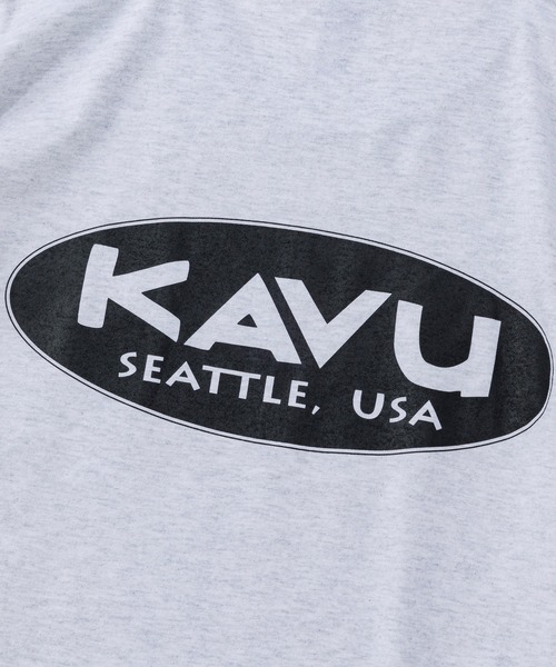 KAVU（カブー）の「KAVU/カブー Oval Logo Pocket Tee/オーバルロゴ ポケット Tシャツ（Tシャツ/カットソー・メンズ・アッシュグレー/ネイビー・X-LARGE/MEDIUM/LARGE）」の5枚目の写真