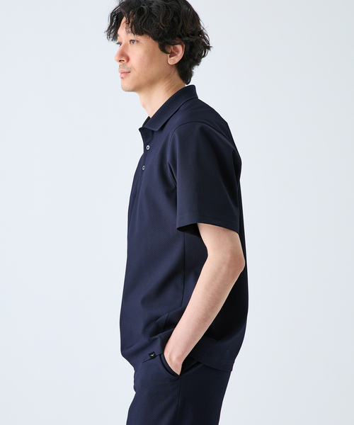 MIZUNO(ミズノ )の「MIZUNO(ミズノ) 別注 DYNAMOTION ポロシャツ(ポロシャツ・メンズ・ネイビー/チャコールグレー・LARGE/MEDIUM/SMALL)」の4枚目の写真