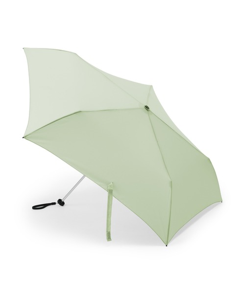 無印良品（ムジルシリョウヒン）の「晴雨兼用　軽量　折りたたみ傘（折りたたみ傘・レディース・ライトグリーン/ライトオレンジ系・50cm）」の2枚目の写真