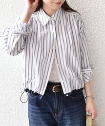 SHIPS Colors（シップス カラーズ）の「SHIPS Colors:〈洗濯機可能〉TC ストライプ シャツ ブルゾン2◇（シャツ/ブラウス）」