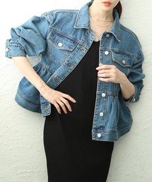 Sawa a la mode（サワアラモード）の「ペプラムフレアデニムジャケット（デニムジャケット）」