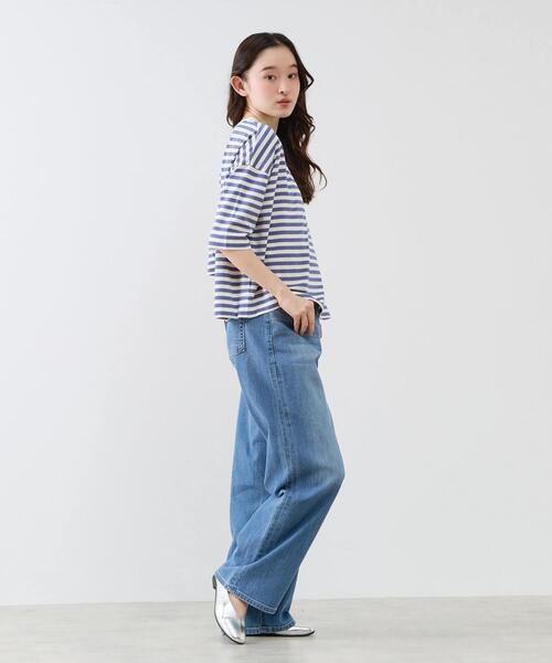 LOGEMENT DE CLAIRE(ロジュモンドクレール)の「リラックス5分袖Tシャツ(Tシャツ/カットソー・レディース・ブラウン/グリーン/ブルー/ブラック・FREE)」の12枚目の写真