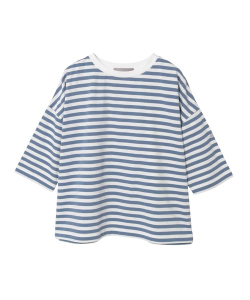 LOGEMENT DE CLAIRE(ロジュモンドクレール)の「リラックス5分袖Tシャツ(Tシャツ/カットソー・レディース・ブラウン/グリーン/ブルー/ブラック・FREE)」の13枚目の写真