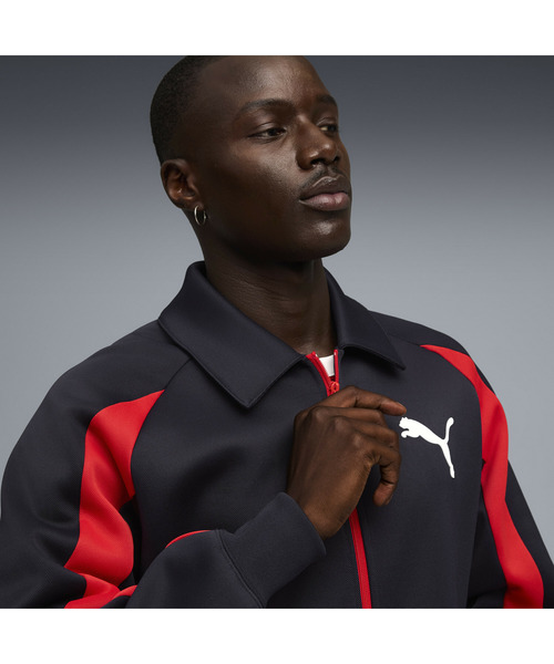 PUMA 黒白ジャージ トラックジャケット PUMA プーマ メンズ T7 リラックスド ビッグ キャット トラック