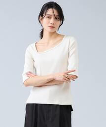 Liesse | アシンメトリーネック2WAYテレコプルオーバー(Tシャツ/カットソー)