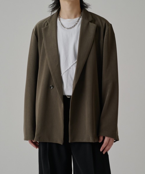 Lui's（ルイス）の「コードピケ1Bジャケット（テーラードジャケット・メンズ・ブラック/カーキ・S/M）」の2枚目の写真