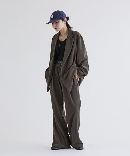 Lui's（ルイス）の「コードピケ1Bジャケット（テーラードジャケット・メンズ・ブラック/カーキ・S/M）」の9枚目の写真