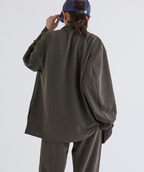 Lui's（ルイス）の「コードピケ1Bジャケット（テーラードジャケット・メンズ・ブラック/カーキ・S/M）」の8枚目の写真