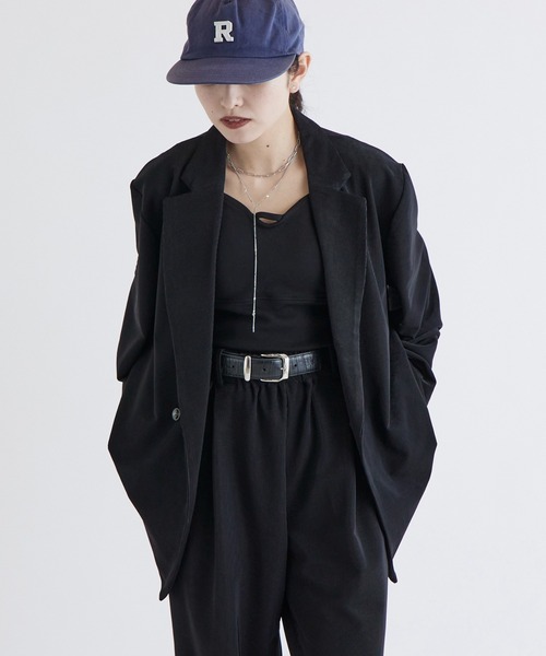 Lui's（ルイス）の「コードピケ1Bジャケット（テーラードジャケット・メンズ・ブラック/カーキ・S/M）」の3枚目の写真