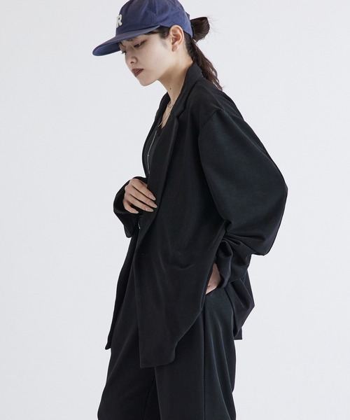 Lui's（ルイス）の「コードピケ1Bジャケット（テーラードジャケット・メンズ・ブラック/カーキ・S/M）」の4枚目の写真