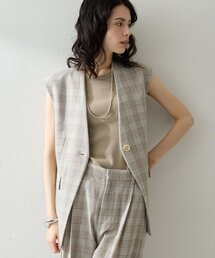Whim Gazette | コットンチェックジレ(ベスト)