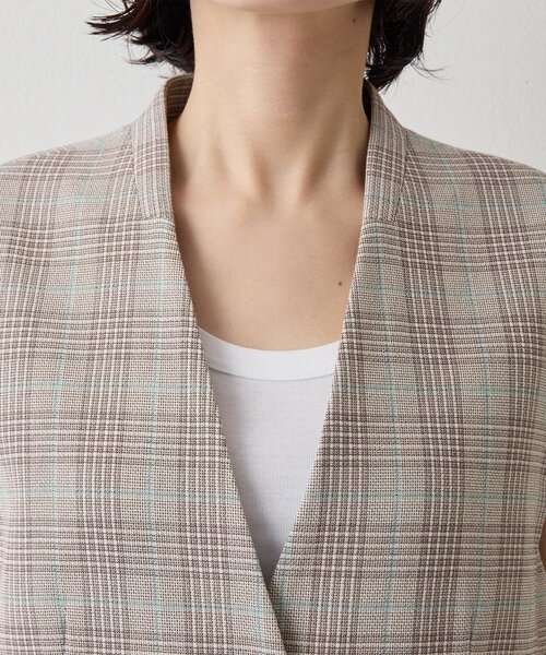 Whim Gazette（ウィムガゼット）の「コットンチェックジレ（ベスト・レディース・ベージュ・FREE）」の18枚目の写真