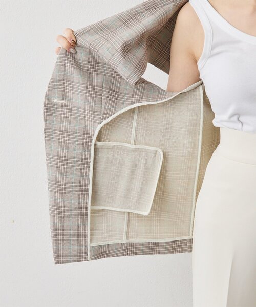 Whim Gazette（ウィムガゼット）の「コットンチェックジレ（ベスト・レディース・ベージュ・FREE）」の17枚目の写真