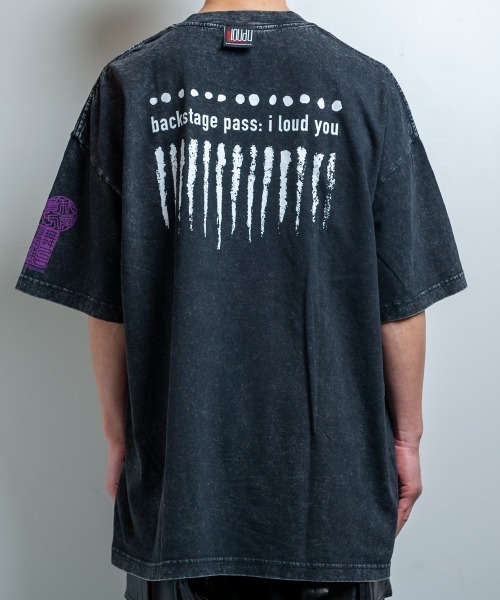 BACKSTAGE PASS(バックステージパス)の「【黒野京×BACKSTAGE PASS コラボ】BARBED ピグメント加工 オーバーサイズ Tシャツ(Tシャツ/カットソー・メンズ・ブラック/ダークグレー/ライトグレー・FREE)」の22枚目の写真