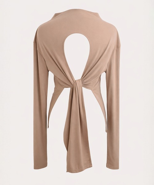 kiehtova(キエトヴァ)の「【kiehtova】BACK SLIT TOPS/バックスリットトップス KTWR63(Tシャツ/カットソー・レディース・ブラック/ベージュ/ダークパープル・FREE)」の17枚目の写真