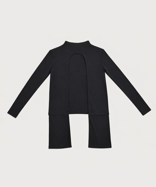 kiehtova(キエトヴァ)の「【kiehtova】BACK SLIT TOPS/バックスリットトップス KTWR63(Tシャツ/カットソー・レディース・ブラック/ベージュ/ダークパープル・FREE)」の9枚目の写真
