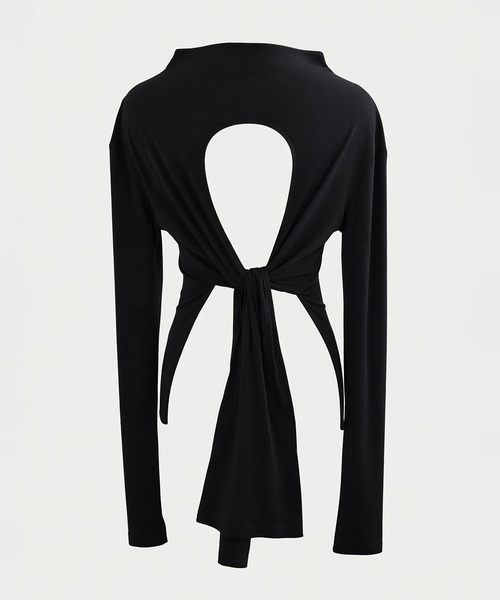 kiehtova(キエトヴァ)の「【kiehtova】BACK SLIT TOPS/バックスリットトップス KTWR63(Tシャツ/カットソー・レディース・ブラック/ベージュ/ダークパープル・FREE)」の10枚目の写真