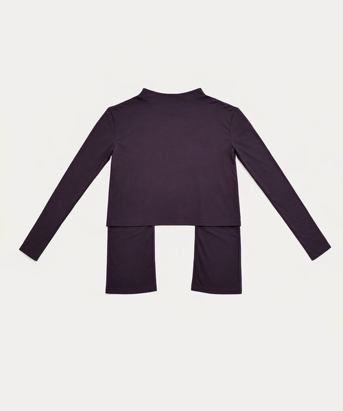 kiehtova(キエトヴァ)の「【kiehtova】BACK SLIT TOPS/バックスリットトップス KTWR63(Tシャツ/カットソー・レディース・ブラック/ベージュ/ダークパープル・FREE)」の4枚目の写真