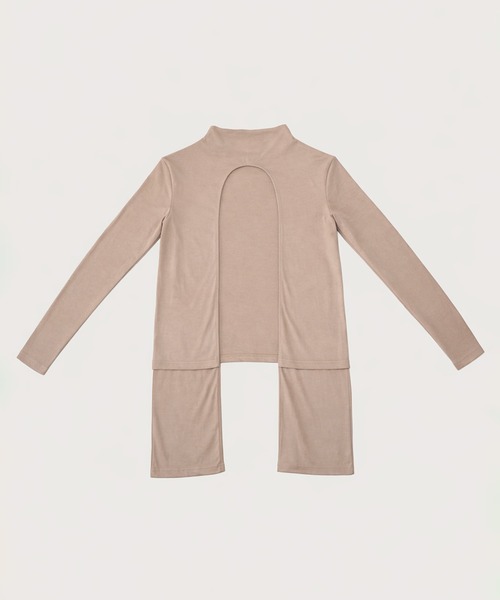 kiehtova(キエトヴァ)の「【kiehtova】BACK SLIT TOPS/バックスリットトップス KTWR63(Tシャツ/カットソー・レディース・ブラック/ベージュ/ダークパープル・FREE)」の16枚目の写真