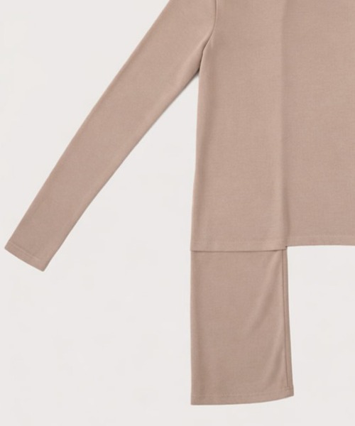 kiehtova(キエトヴァ)の「【kiehtova】BACK SLIT TOPS/バックスリットトップス KTWR63(Tシャツ/カットソー・レディース・ブラック/ベージュ/ダークパープル・FREE)」の18枚目の写真