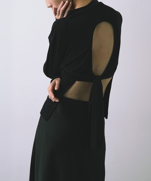 kiehtova(キエトヴァ)の「【kiehtova】BACK SLIT TOPS/バックスリットトップス KTWR63(Tシャツ/カットソー・レディース・ブラック/ベージュ/ダークパープル・FREE)」の12枚目の写真