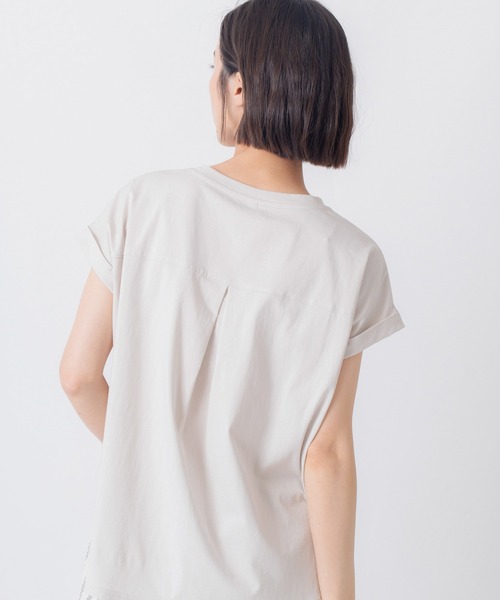 Kelen(ケレン)の「「KELEN / ケレン」チュール刺繍デザインコットンジャージープルオーバー(Tシャツ/カットソー・レディース・チャコールグレー/ライトグレー/ブラック/オフホワイト・M/S)」の16枚目の写真
