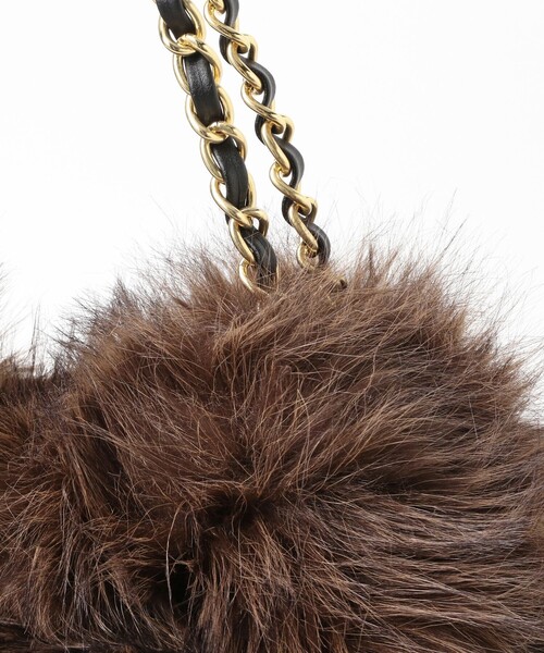 Demi-Luxe BEAMS(デミルクス ビームス)の「VIOLAd’ORO / ELMO エコフォックスファー チェーン バッグ(トートバッグ・レディース・ブラウン・ONE SIZE)」の5枚目の写真