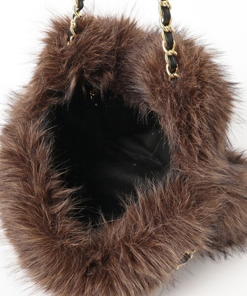 Demi-Luxe BEAMS(デミルクス ビームス)の「VIOLAd’ORO / ELMO エコフォックスファー チェーン バッグ(トートバッグ・レディース・ブラウン・ONE SIZE)」の6枚目の写真