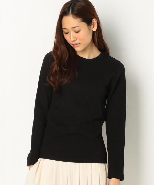 Another Edition（アナザーエディション）の「リブロングトップス/AEBFC C/R リブロングTee◆（Tシャツ/カットソー・レディース・オフホワイト/ブラック/ライム/ネイビー・FREE）」の2枚目の写真
