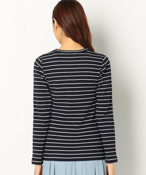 Another Edition（アナザーエディション）の「リブロングトップス/AEBFC C/R リブロングTee◆（Tシャツ/カットソー・レディース・オフホワイト/ブラック/ライム/ネイビー・FREE）」の5枚目の写真